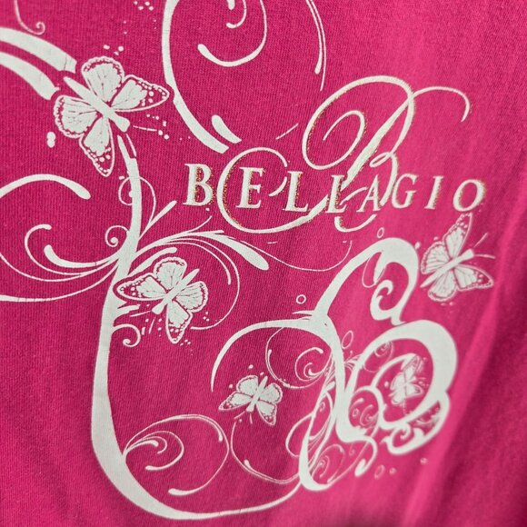 Bellagio womens 2xl Pink white butterfly scroll sleeveless tank top cotton - Picture 4 of 9